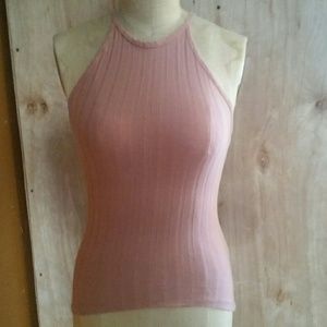 Pink halter top